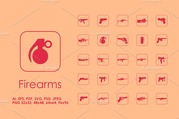 25 Firearms Icons