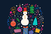 Cristmas holiday set, a Seasonal Illustration by MoleskoStudio (Thumbnail 11 of 18)