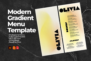 Modern Gradient Menu Template, a Marketing Template by Paracosmo Design