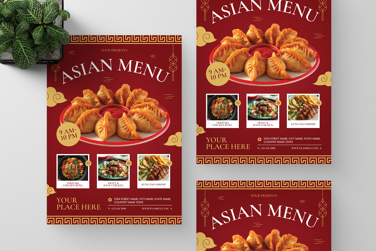 Asian Menu Flyer, a Flyer Template by Annora Studio (Photo 6 of 6)