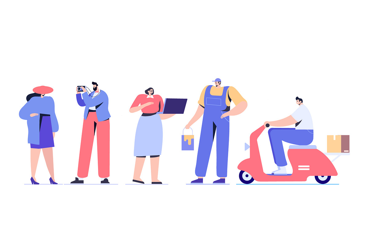 Big Vector set of people characters, a Person Illustration by Vector_Art (Photo 8 of 25)