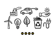 Eco Energy Hand Drawn Clipart, an Illustration by designvectx (Thumbnail 3 of 3)