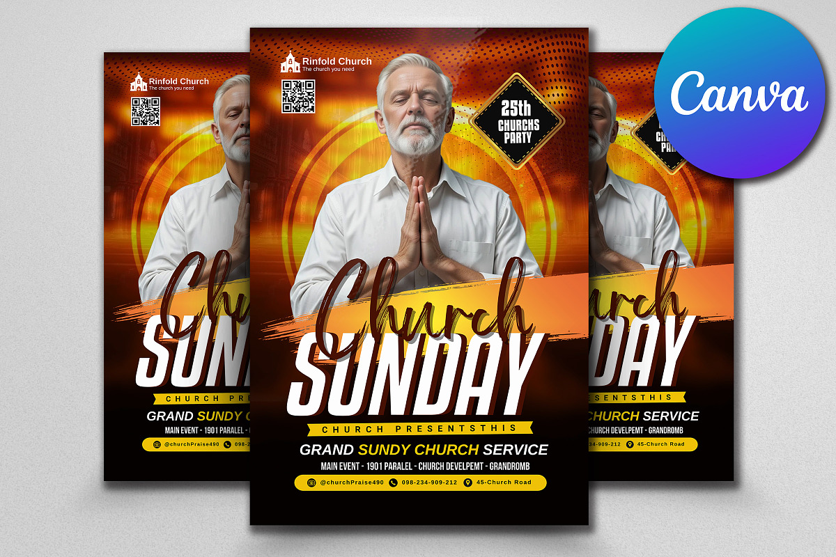 Sunday Church Conference Flyer, a Flyer Template by Psd Templates (Photo 1 of 3)
