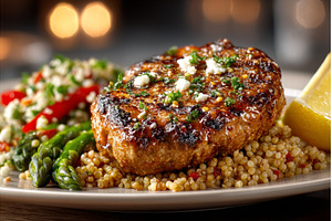 Couscous is served with asparagus at, a Food & Drink Photo by ZinetroN