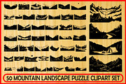 Mountain Landscape Silhouette Puzzle, a Seasonal Illustration by Designer_Momina (Thumbnail 10 of 10)