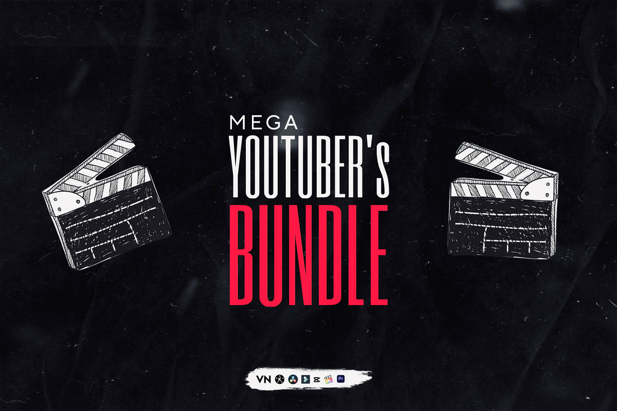 Youtuber creators editing pack, a Social Media Template by Presets store (Photo 1 of 3)