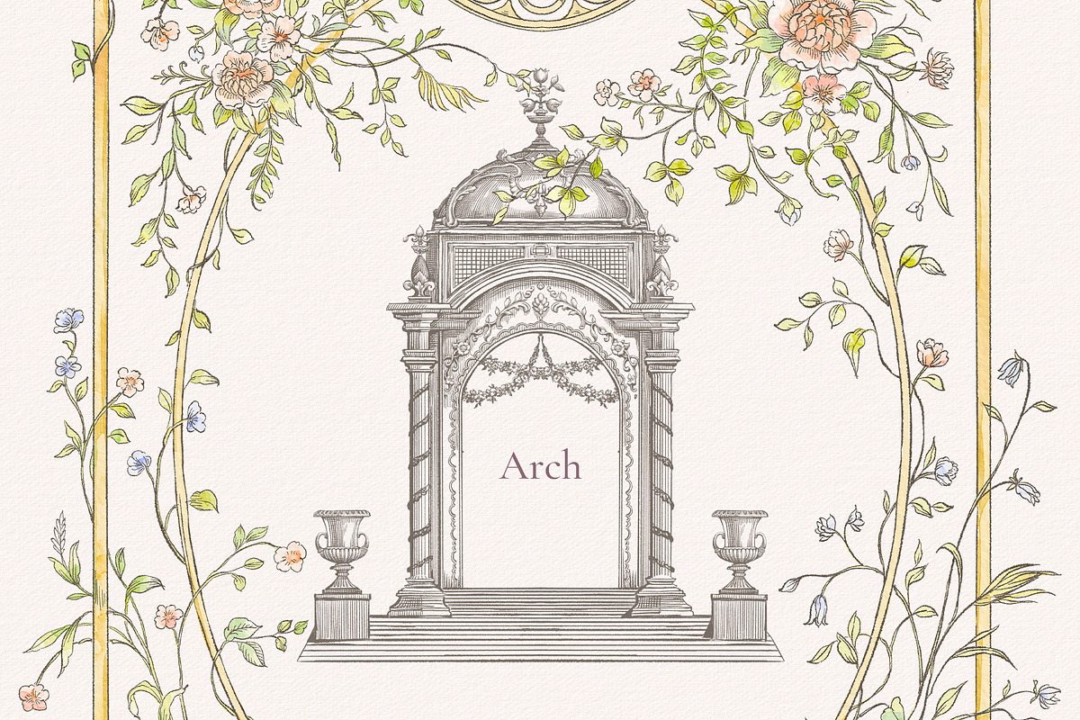 Floral Charme Vintage floral clipart, a Decorative Illustration by Ekaproeka (Photo 6 of 6)