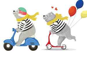 Cute bear-Cartoon bear-Bear vector, an Animal Illustration by StudioLondon