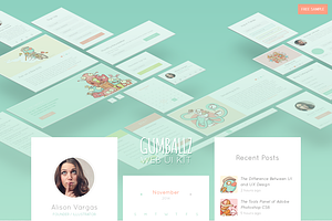 Gumballz Web UI Kit, an UI Kit Template by Aqua Design