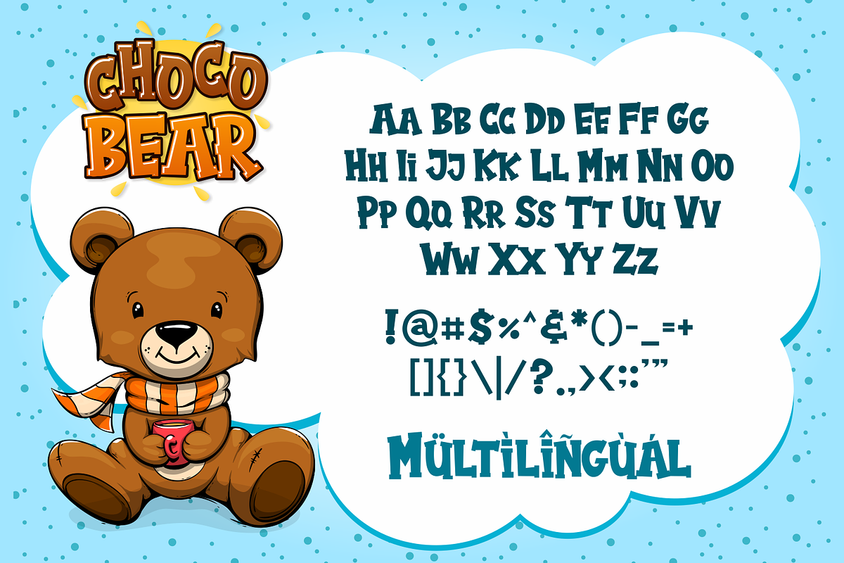 Choco Bear, a Font by Fachranheit Studio (Photo 7 of 8)