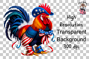 Patriotic Rooster Sublimation PNG, a Graphic by Clipart Bloom (Thumbnail 11 of 13)