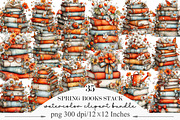 Whimsical Spring Books Stack Clipart, an Illustration by Designking (Thumbnail 1 of 5)