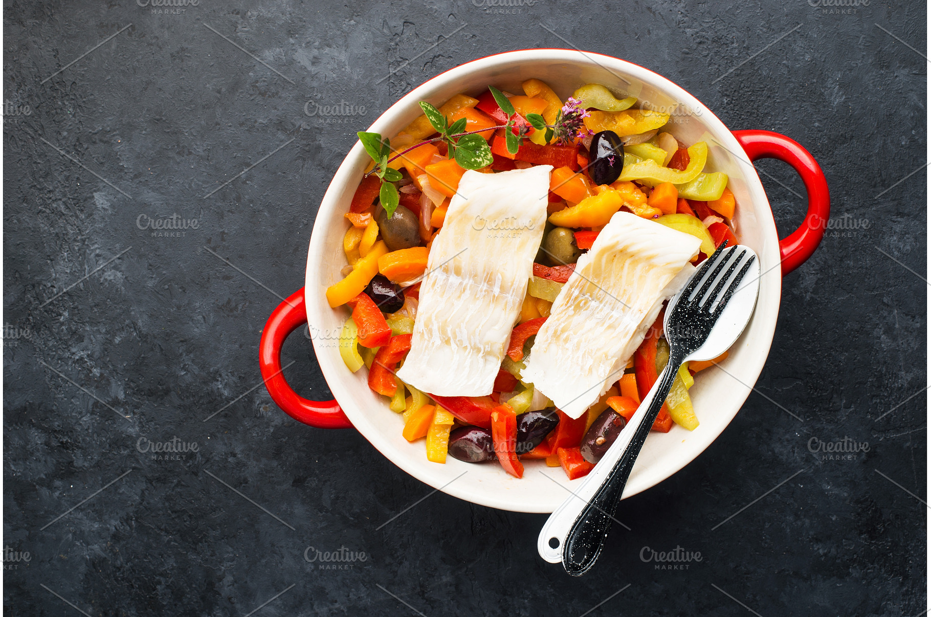 Fillet of cod. Fish dish. Oven baked, a Food & Drink Photo by IleishAnna