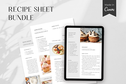 Recipe Sheet Template, a Flyer Template by ShopRShop