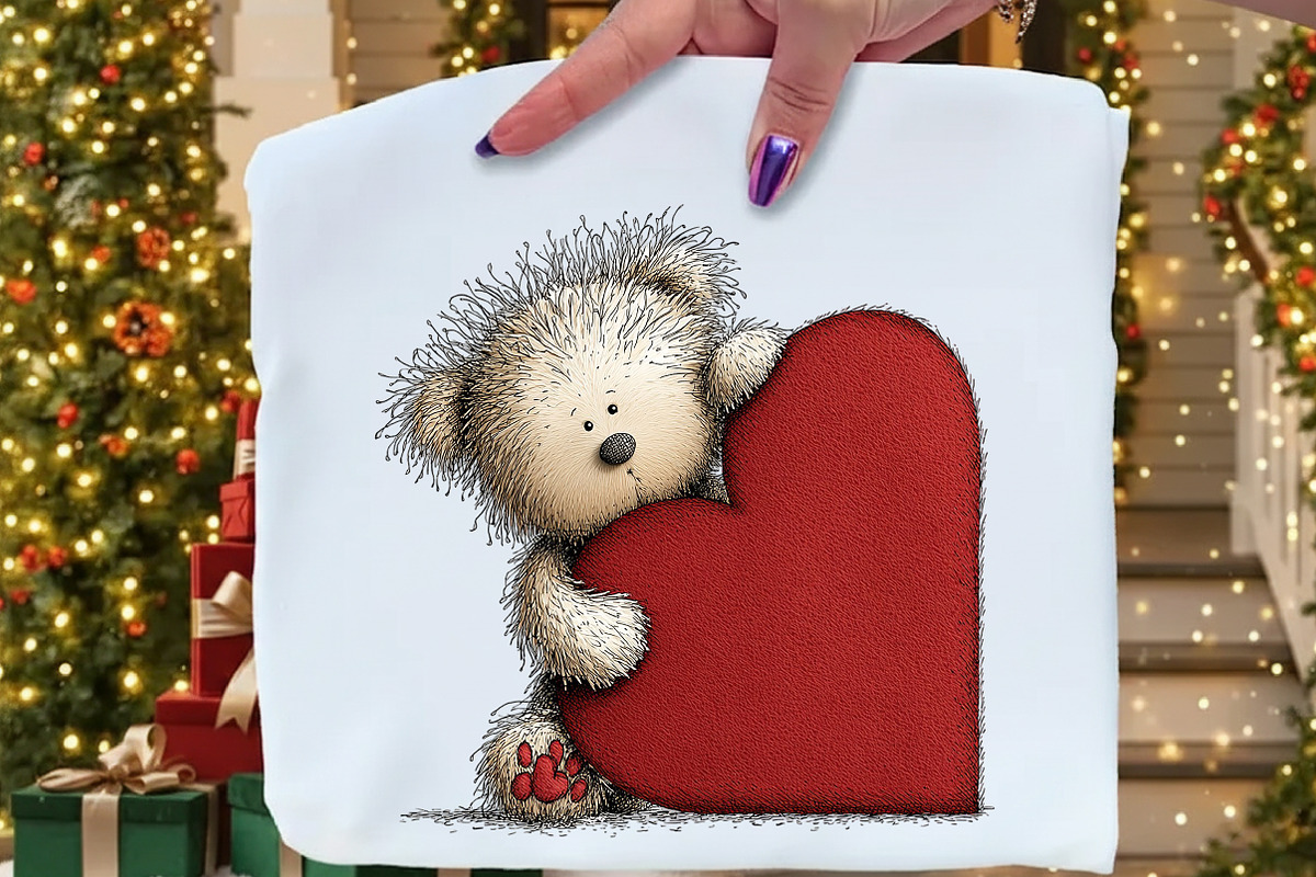 Valentine’s Day Teddy Clipart, an Illustration by Craft Nest (Photo 4 of 11)