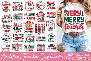 Christmas Teacher SVG Bundle, an Object Graphic by DollarSmart