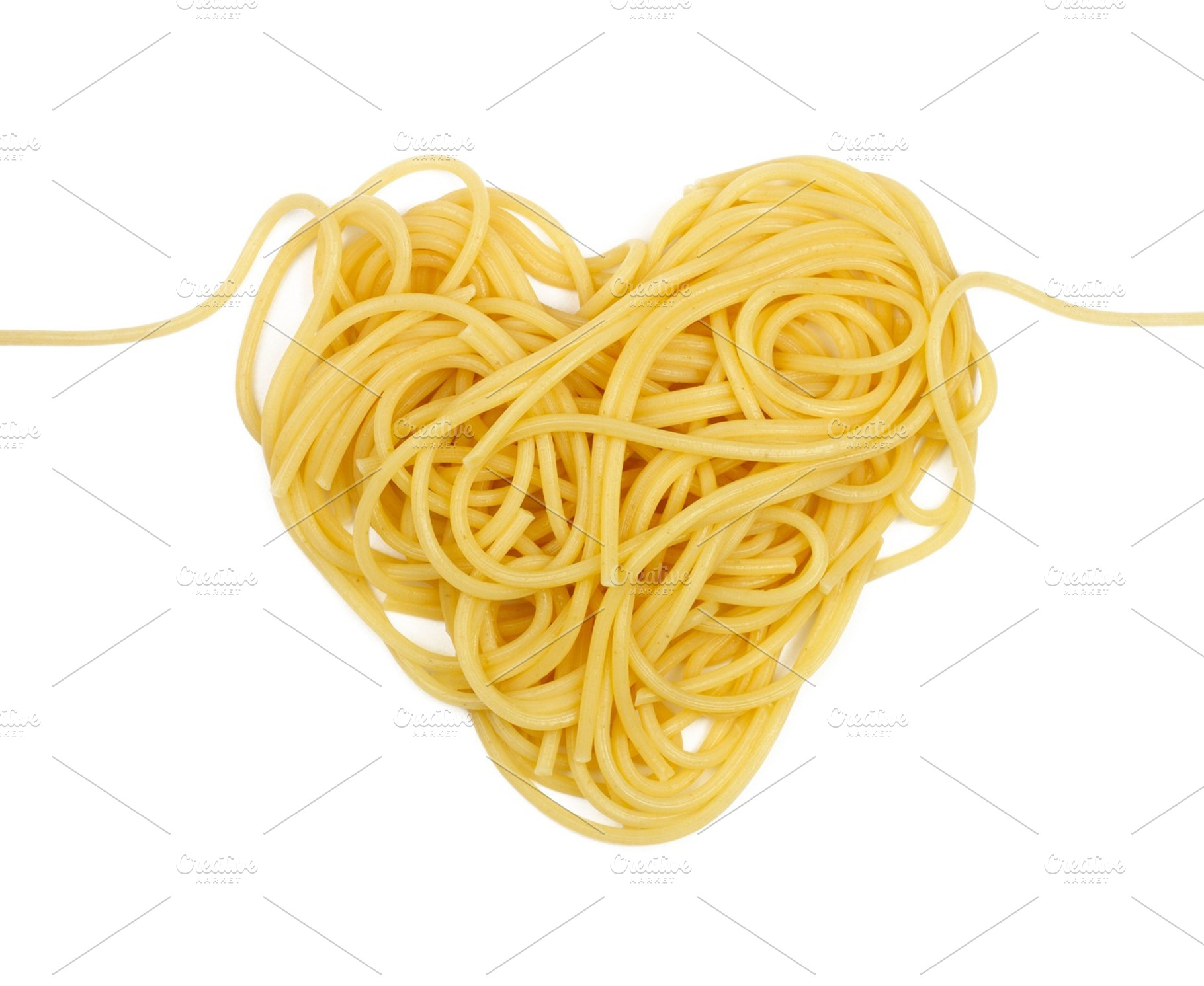 Pasta heart. Isolated on white, a Photo by pashabo