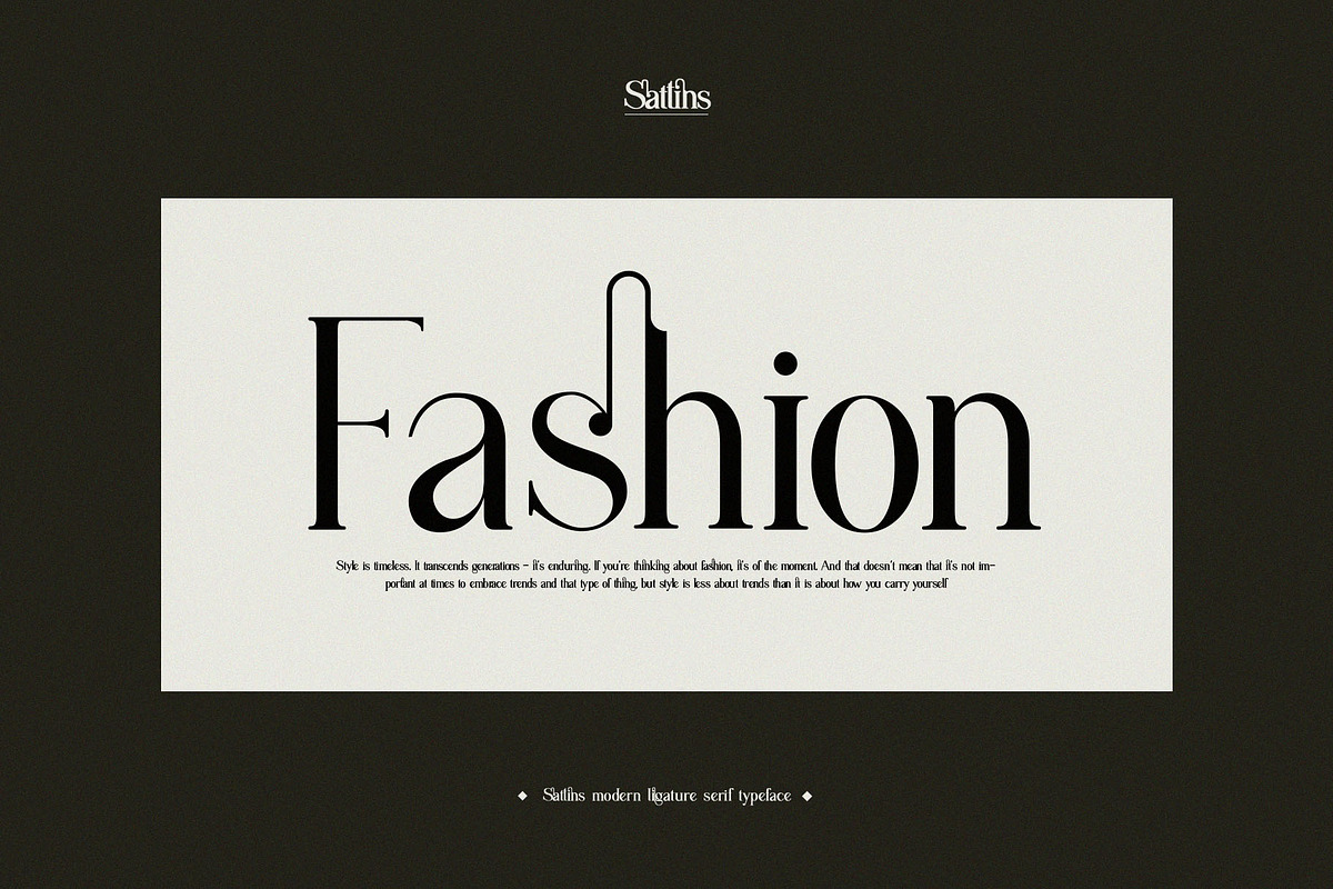 Sattins Ligature Serif Typeface, a Serif Font by Humaira_std (Photo 4 of 13)