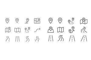 Collection of minimalistic travel, a Technology Illustration by ZinetroN
