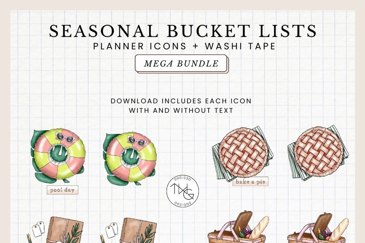 Seasonal Planner Icons Bundle, a Seasonal Illustration by TWG Designs (Photo 3 of 8)