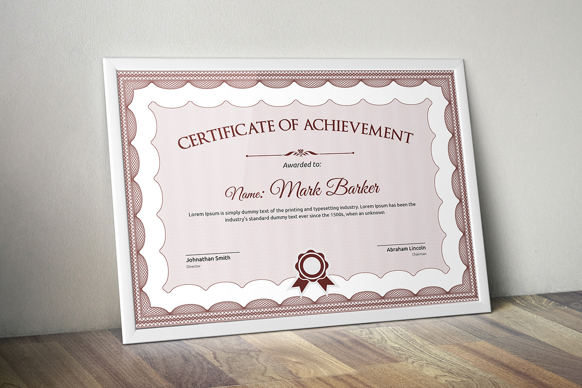 Certificate Word | PSD | AI, a Stationery Template by Curve Design (Photo 3 of 3)