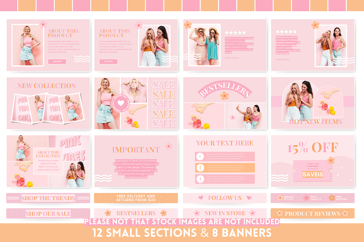 Pastel Peach Instagram Templates, an Email Template by SunshineStudioBoutique (Photo 6 of 9)