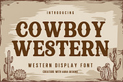 Cowboy Western, a Slab Serif Font by JASAKIB (Thumbnail 1 of 6)