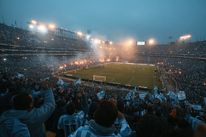 Night Football Game Stadium Crowd Ch, a Photo by Pixeness Studio