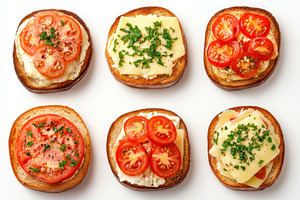 Open-faced sandwiches highlights, a Photo by Pavel_design