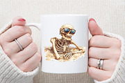 Funny Summer Skeleton Clipart, an Illustration by Sublimation Artist (Thumbnail 5 of 6)