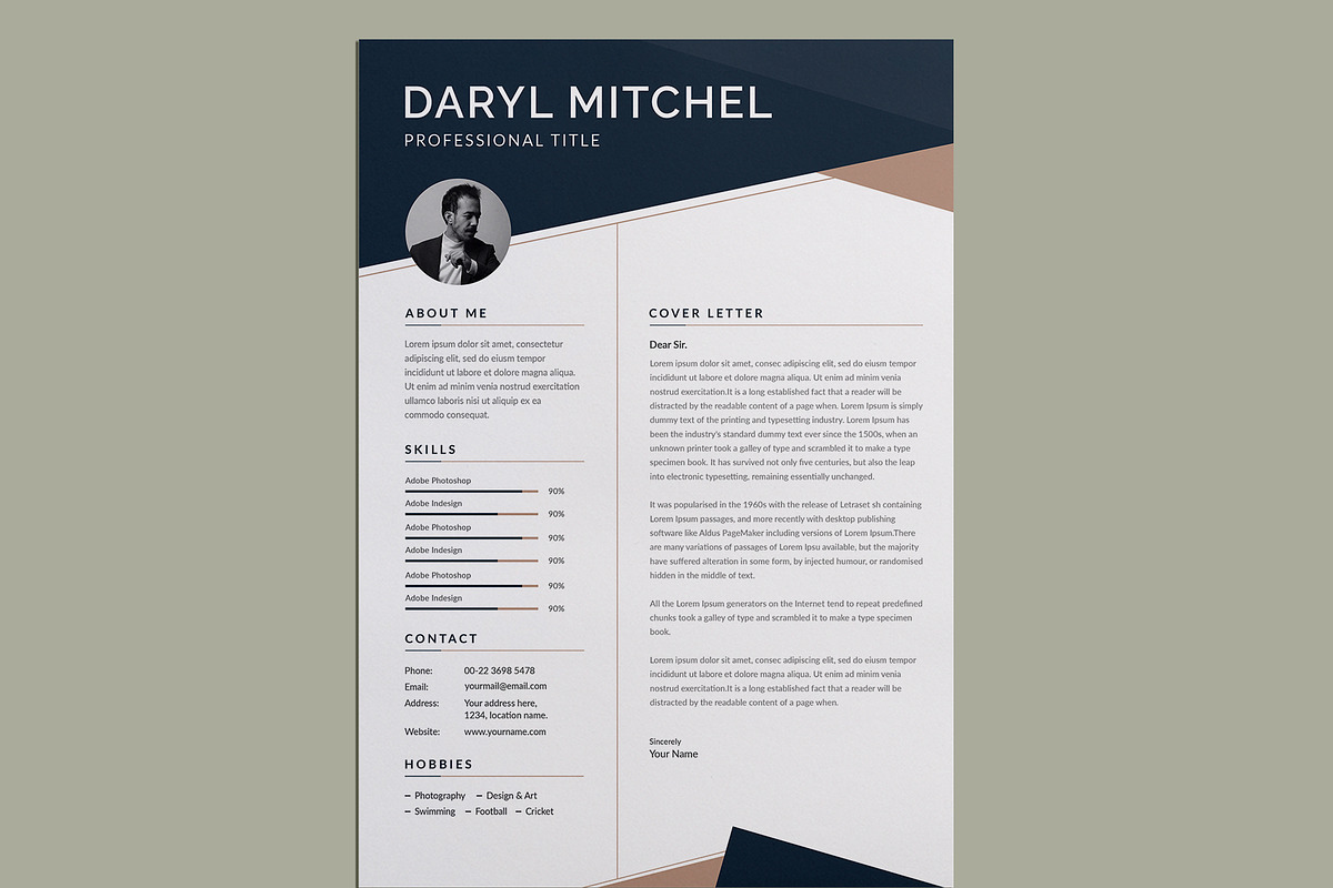 Minimal Resume Template | Word & PSD preview 4