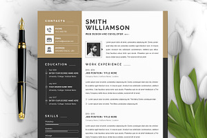 Modern Resume Template, Cover Letter