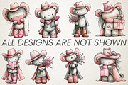 Cute Cowgirl Teddy Bear PNG Clipart, a Seasonal Illustration by RobertsArt (Thumbnail 3 of 5)