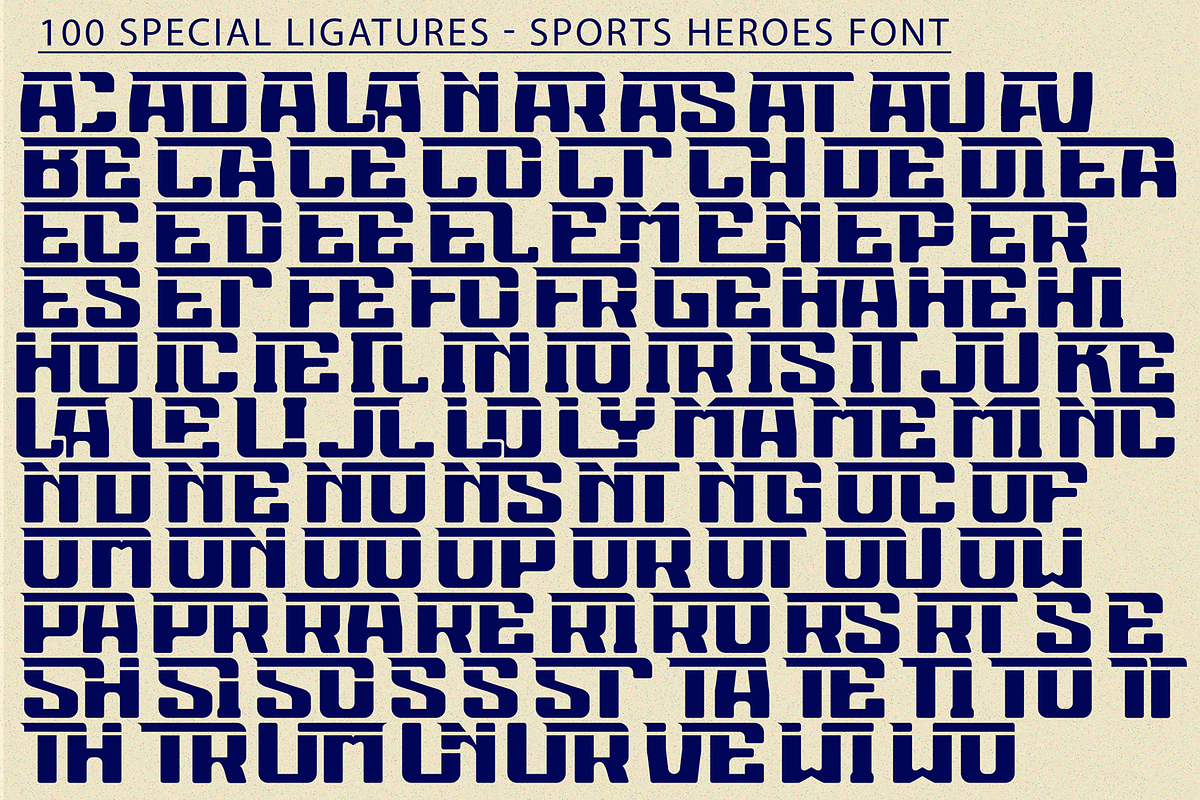 Sports Heroes Font, a Sans Serif Font by 177Studio (Photo 7 of 8)
