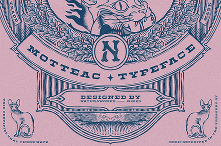 MOTTEAC DISPLAY TYPEFACE, a Serif Font by Naturaworks Creative