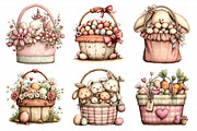 Easter Basket Clipart Set, an Illustration by Daily.Designs (Thumbnail 3 of 8)