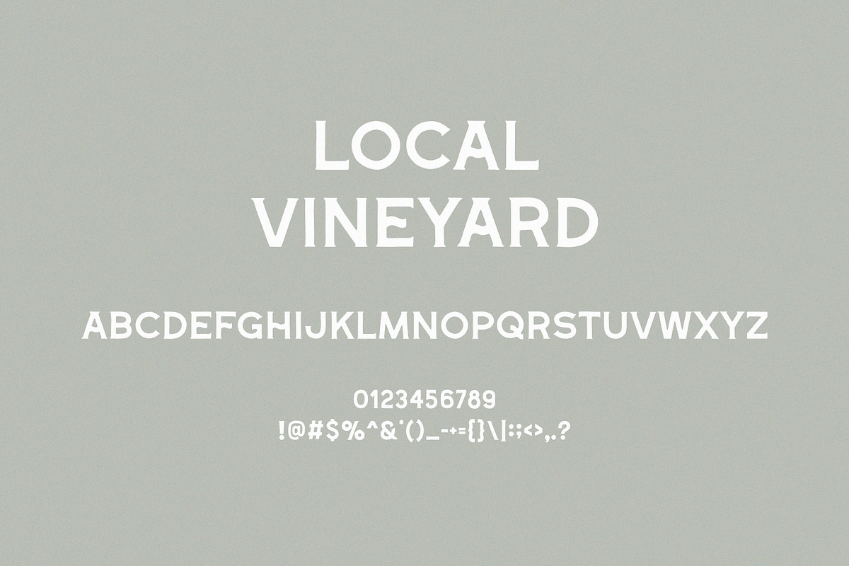 Local Vineyard Font, a Font by olinevod (Photo 2 of 3)