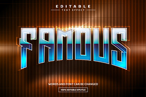 Famous 3D Editable Text Effect