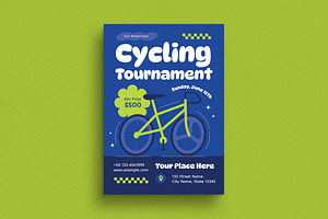 Cycling Tournament Event Flyer, a Flyer Template by Guuver
