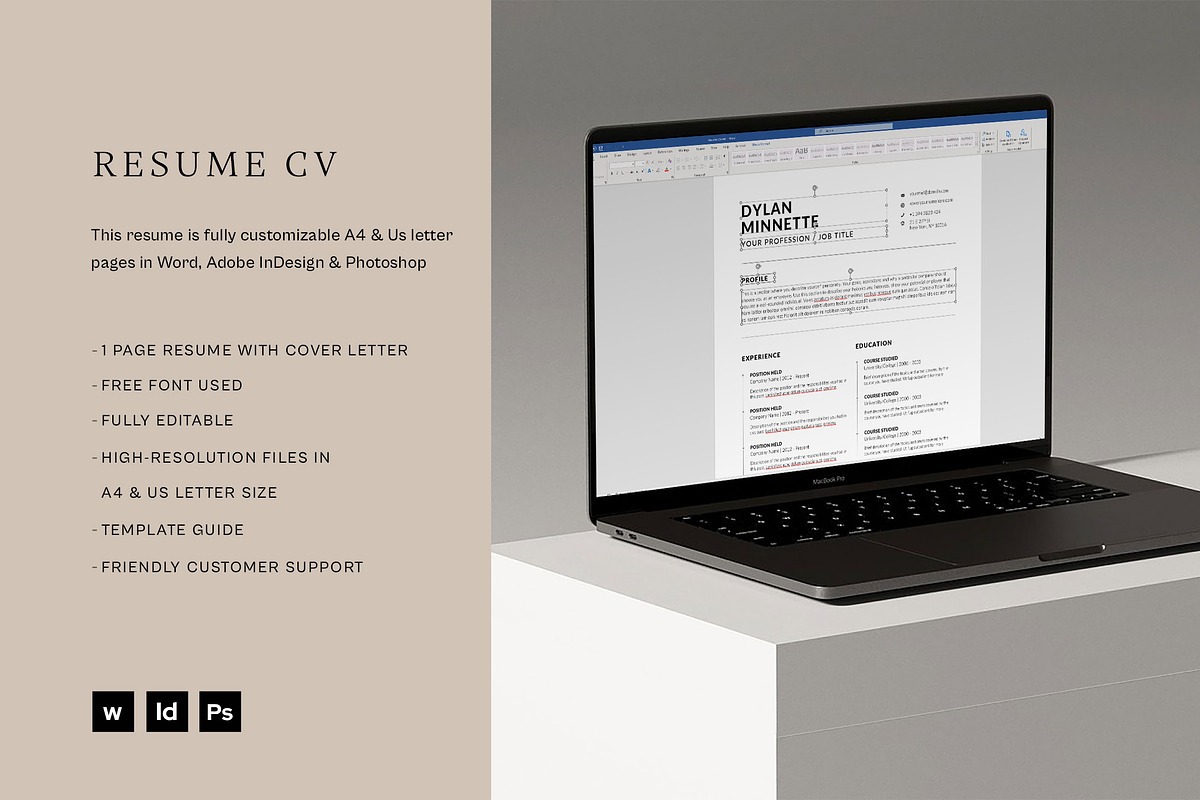 Resume / CV Template, a Resume Template by UX-group (Photo 4 of 7)