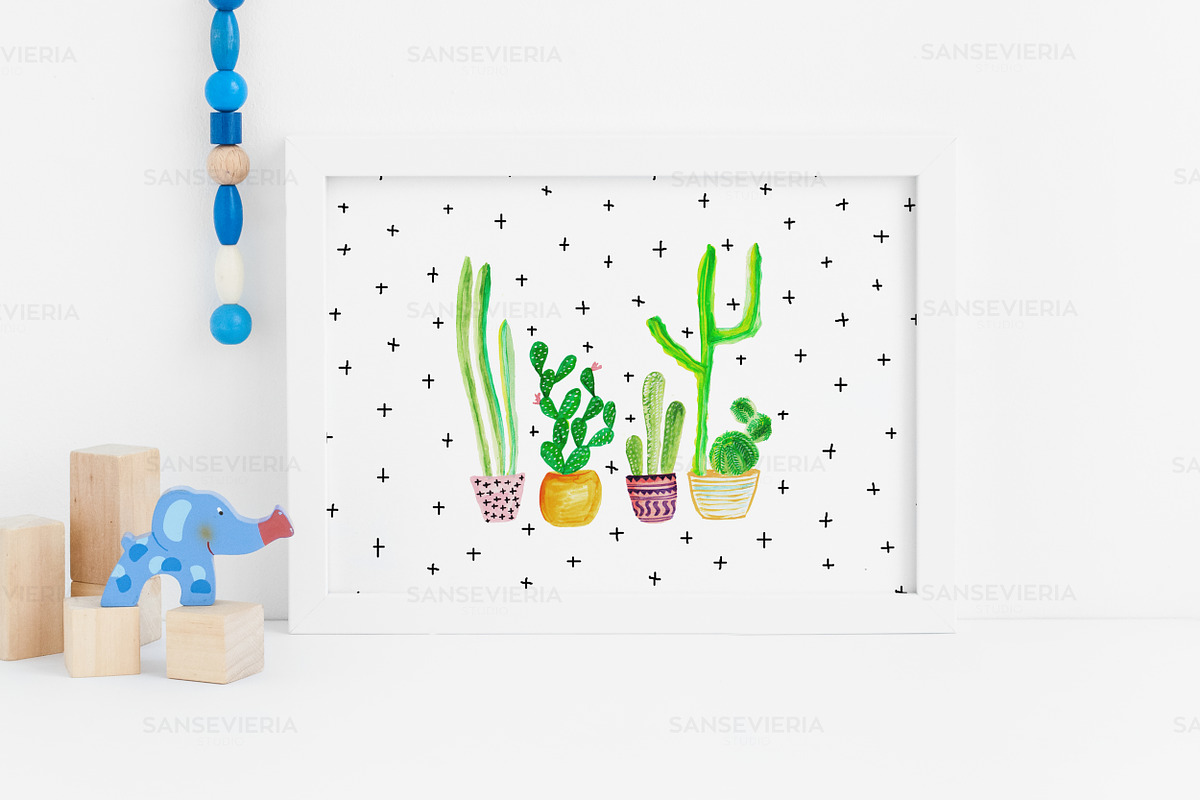 Nursery frame mockup A4 A5 A6 A3, a Print Template by Grace White (Photo 4 of 4)