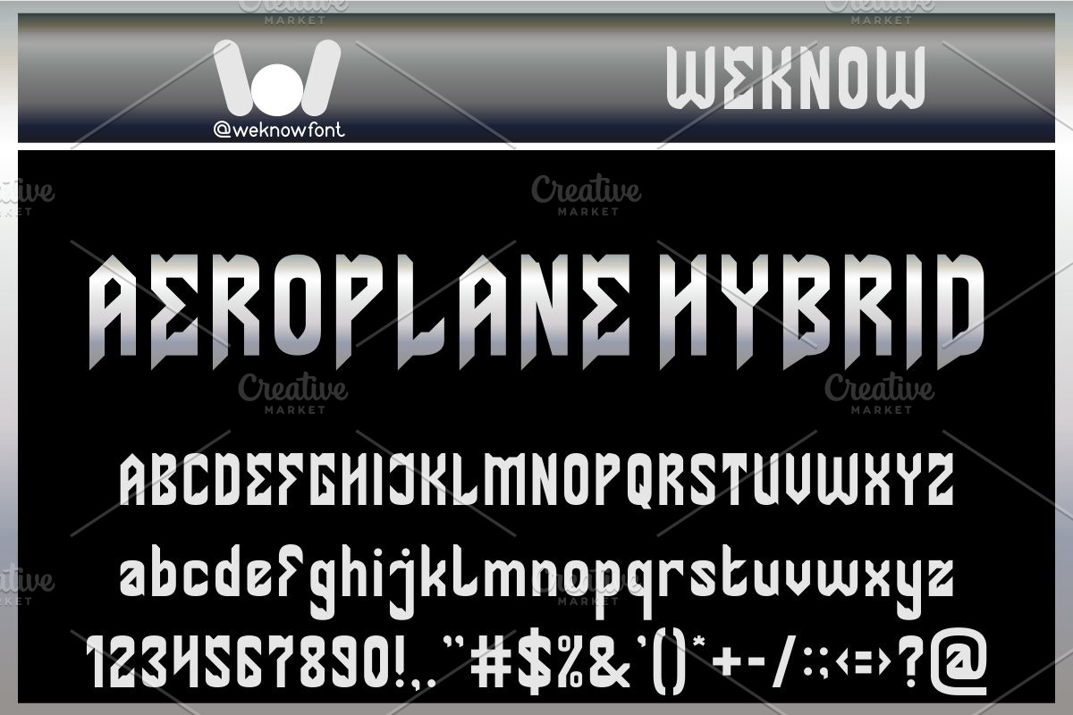 Aeroplane font, a Font by weknow (Photo 1 of 9)