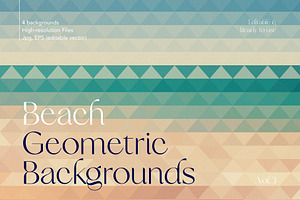 Beach background geometric set