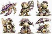 Summer Sea Turtle Clipart, an Illustration by Craft Nest (Thumbnail 3 of 12)