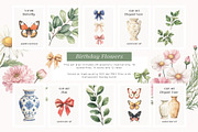 Birthday Flowers, a Decorative Illustration by PeDe Designs (Thumbnail 3 of 10)