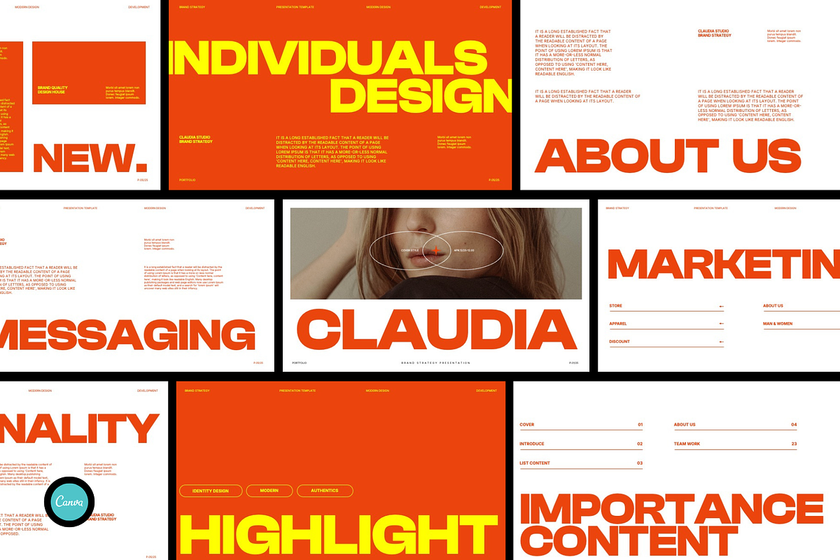Claudia - Brand Identity Canva, a Presentation Template by Creatorism (Photo 1 of 9)
