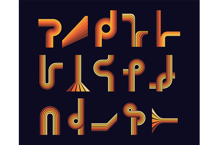 70s poster elements orange, a Background Graphic by Frogella