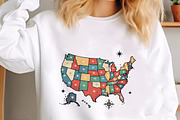 Retro usa map colorful states stars, an Illustration by CrexoraLab (Thumbnail 3 of 4)