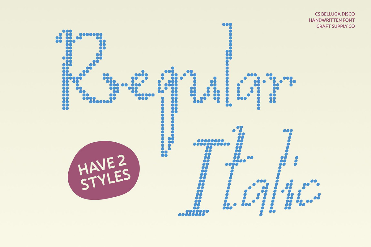 CS Belluga Disco, a Handwritten Font by Craft Supply Co. (Photo 3 of 8)