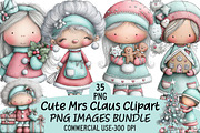 Cute Mrs Claus Clipart, an Illustration by Craft Nest (Thumbnail 1 of 9)